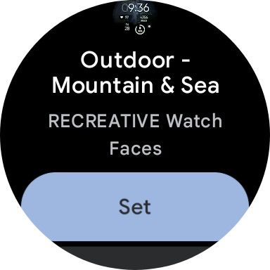 Directly apply a new watch face from the Wear OS 5 Play Store