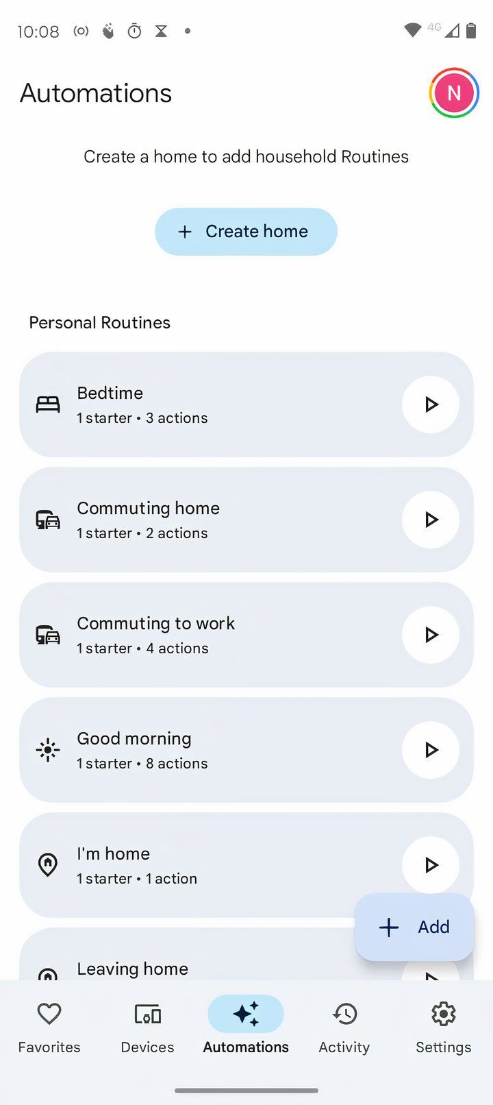 Android home app