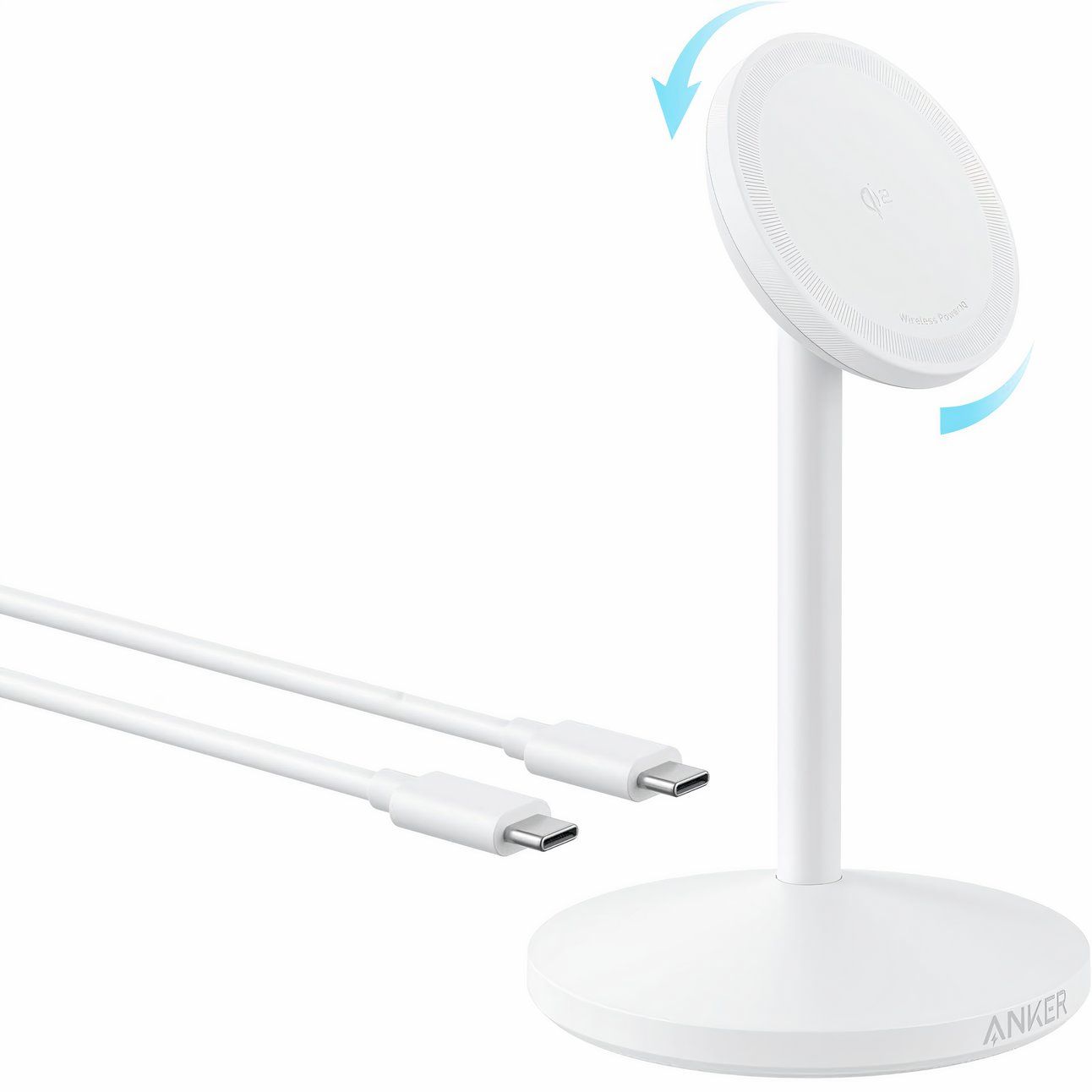 Anker MagGo Wireless Charger Stand Aurora on a white background