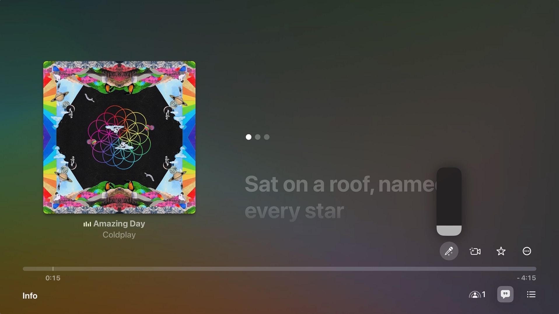 Apple Music sing-along feature on Apple TV is working