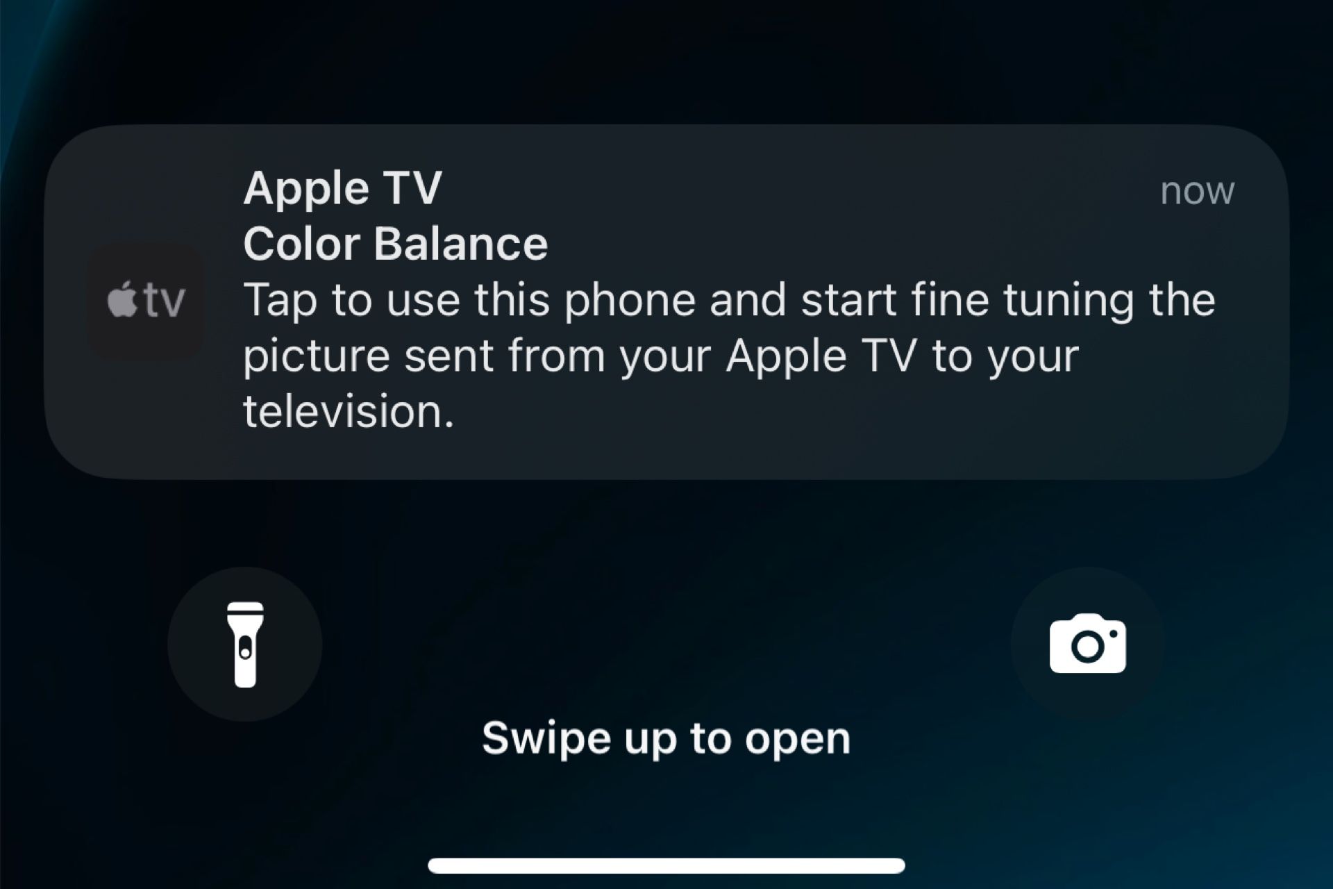 iPhone notifications to adjust Apple TV colors