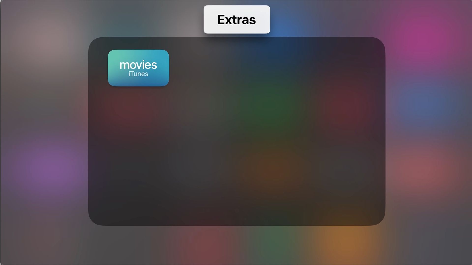 New Extras folder on Apple TV