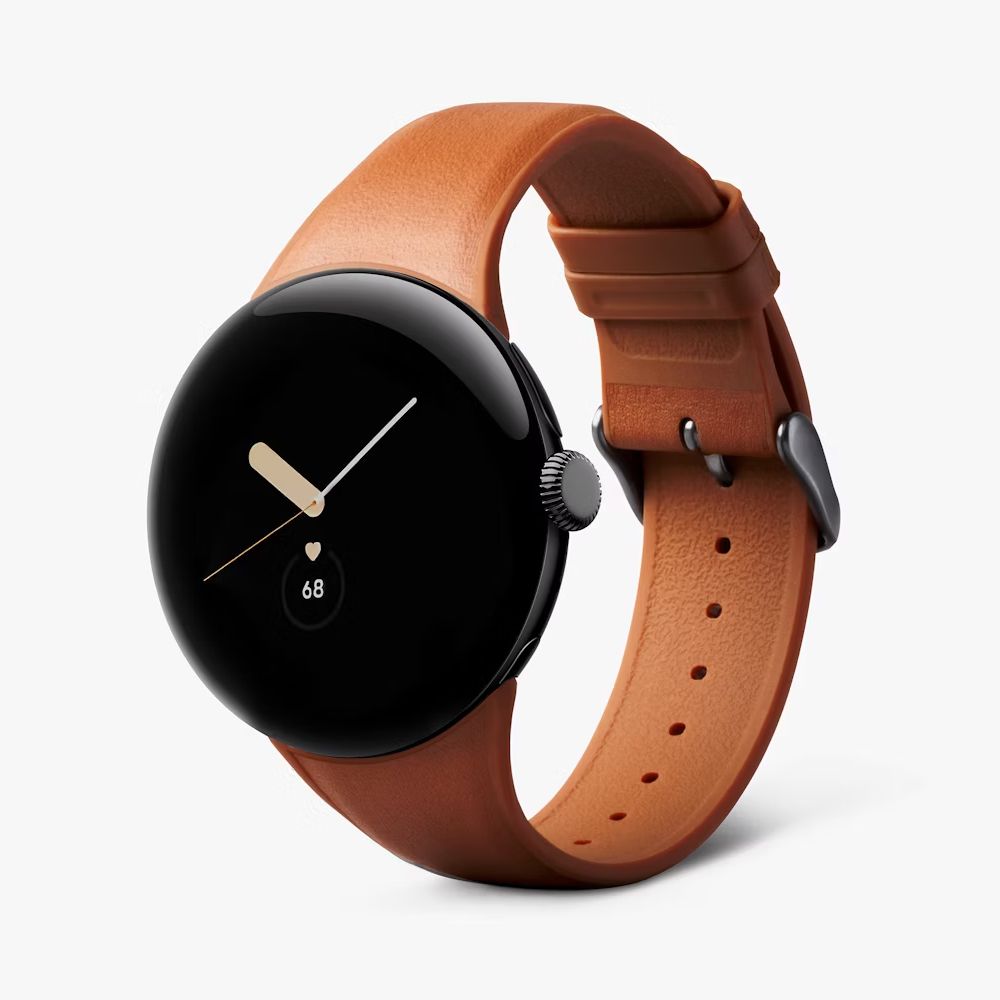 A render of the Bellroy Pixel Watch 3 strap in terracotta