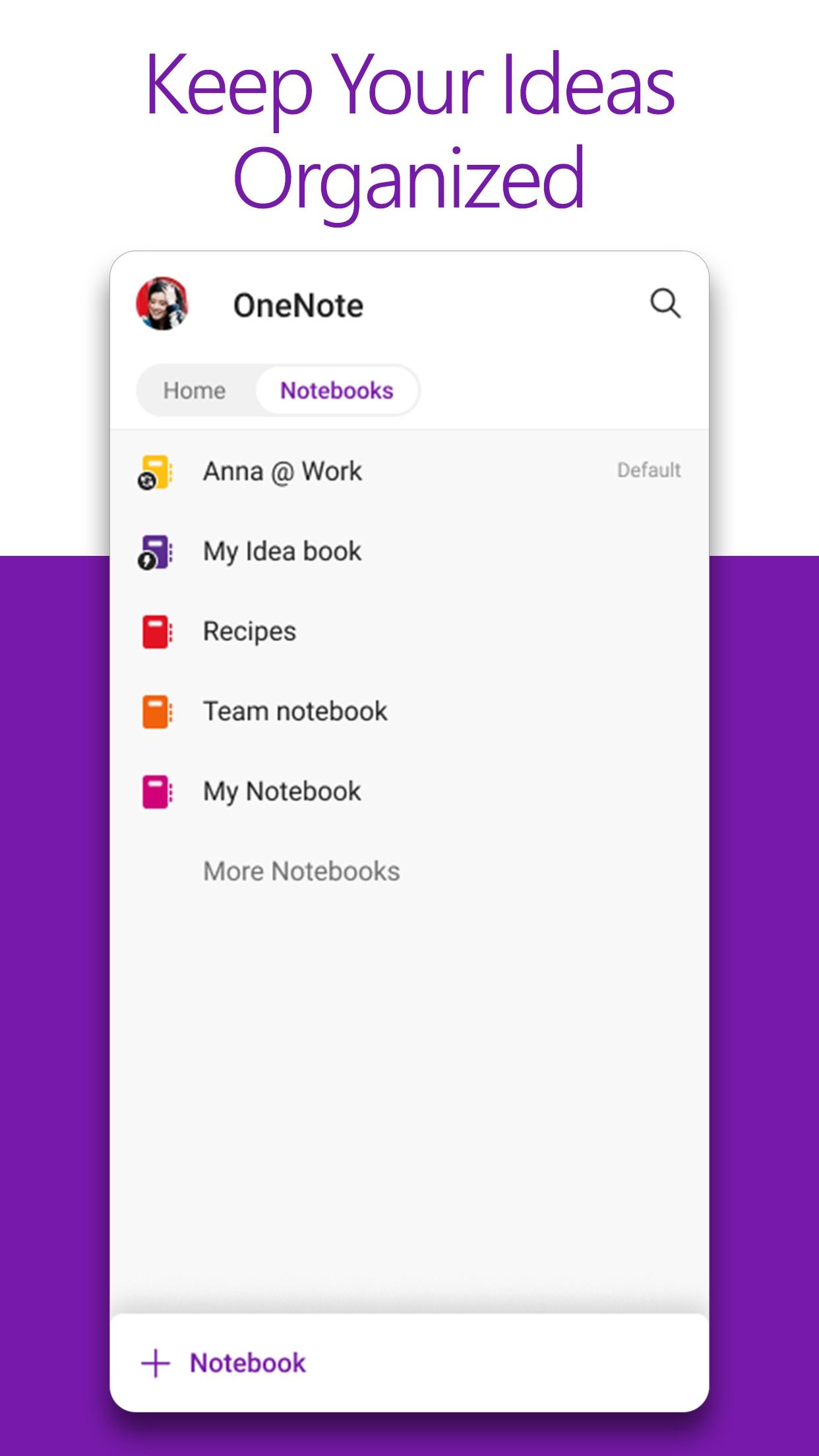 See all notebooks in OneNote