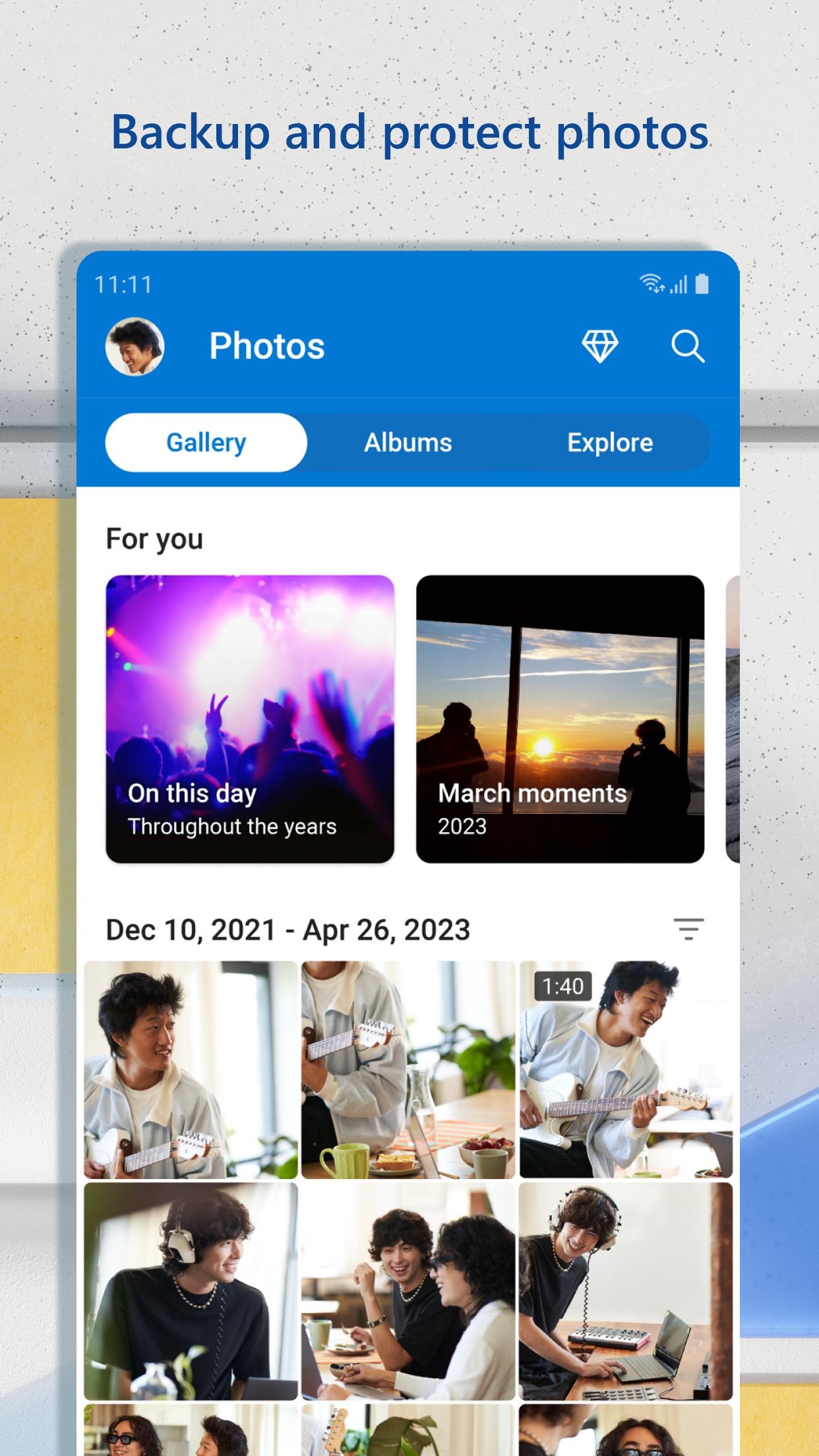 Open your image gallery in OneDrive