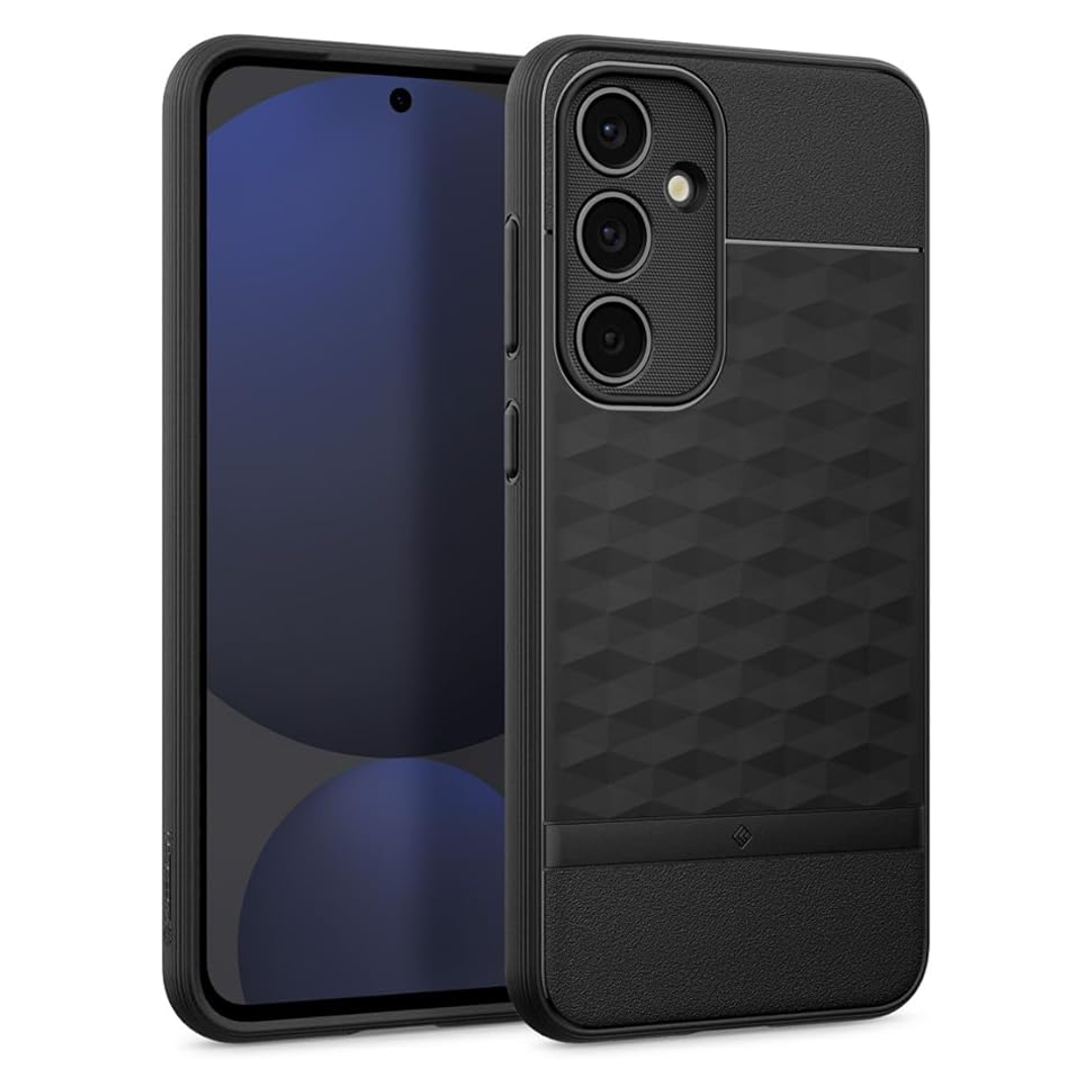 A render of the Galaxy S24 FE in a Caseology Parallax Case