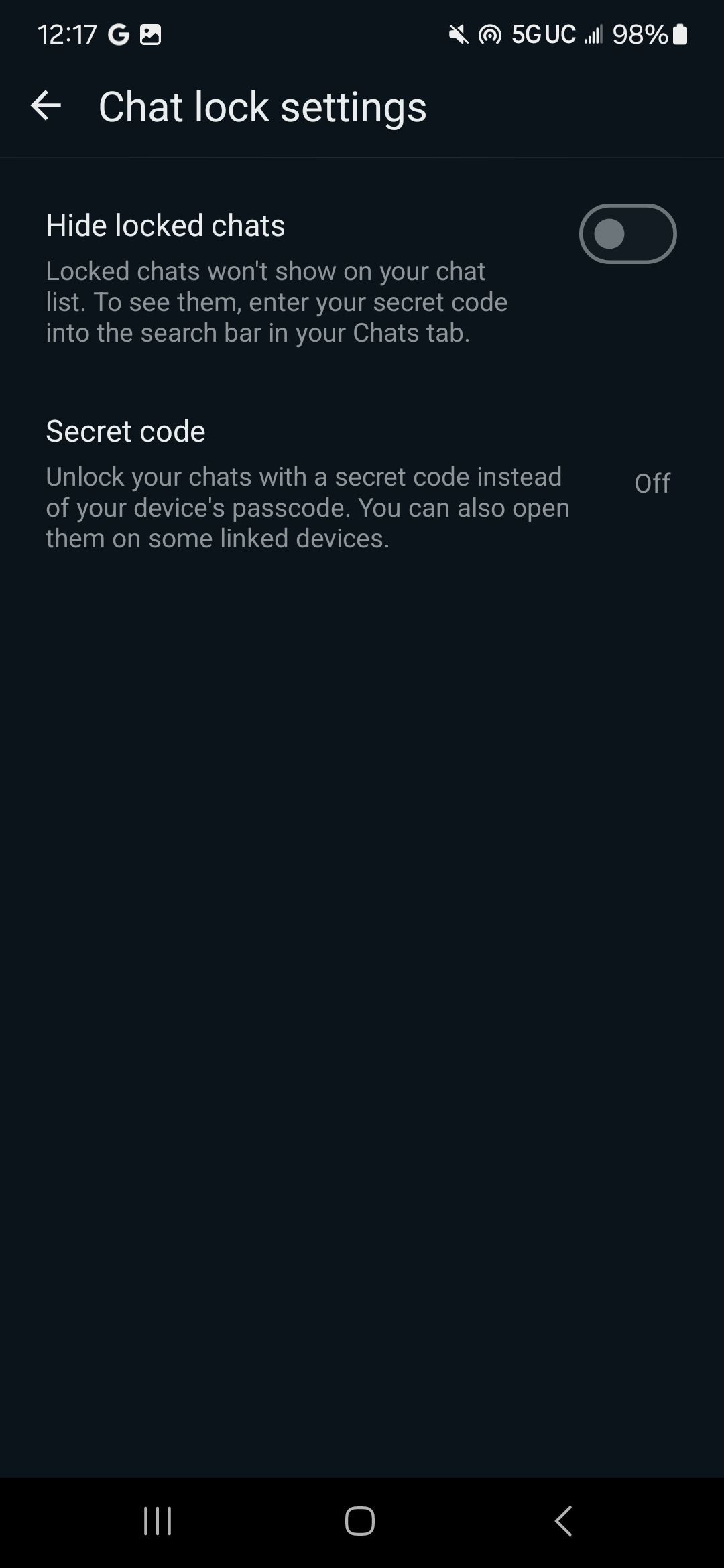 Select Password on the Lock Settings page