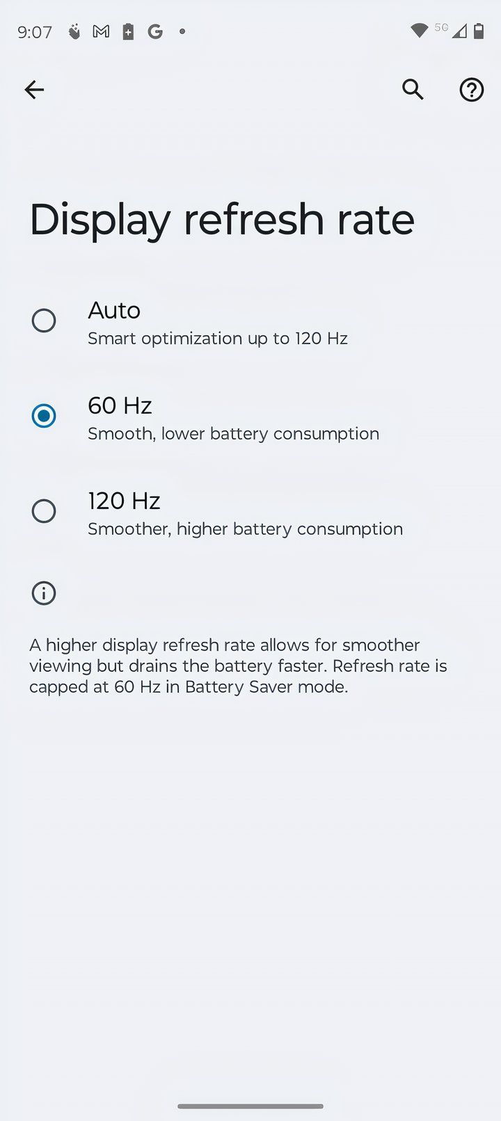 Conserve the battery by adjusting the display refresh rate of your Moto G Power 5G 2024 