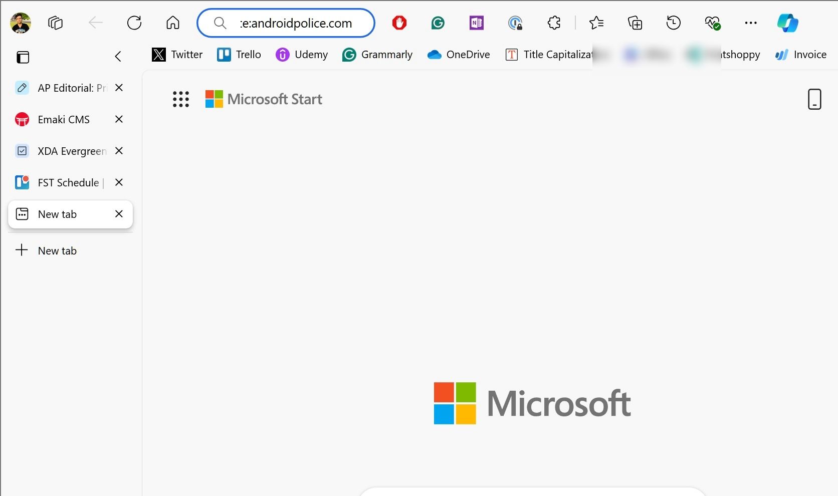 Vertical tabs in Microsoft Edge