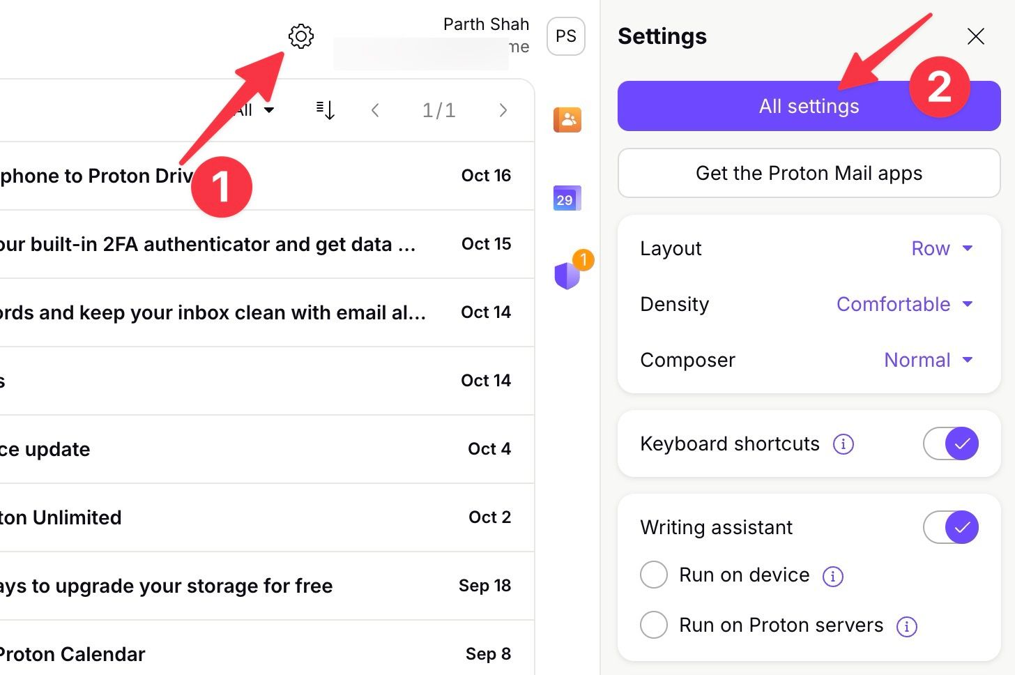 How to forward your gmail messages to proton mail