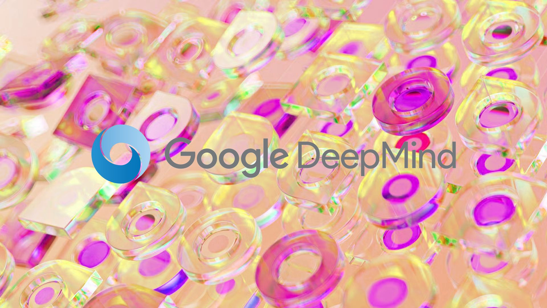 Logo Google DeepMind trên nền cách điệu