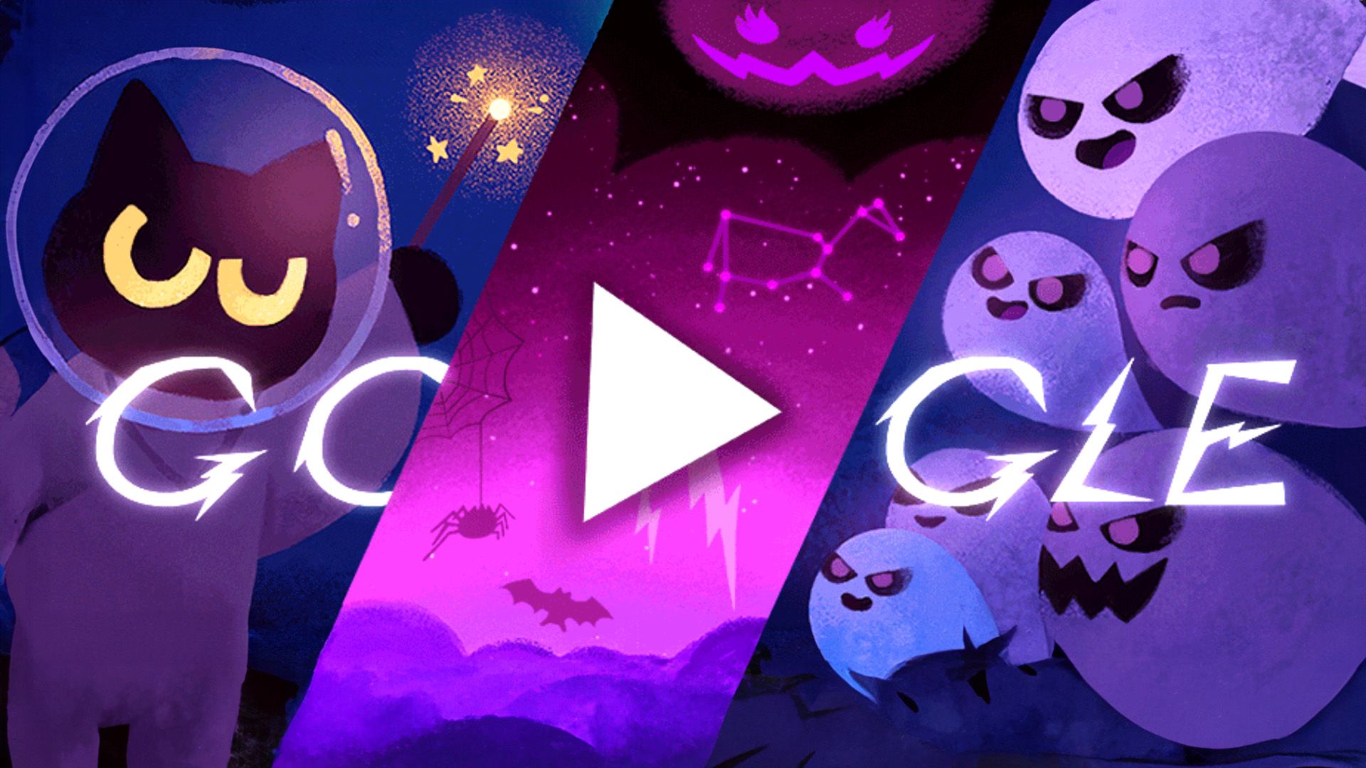 Google's spooky Magic Cat Academy Halloween Doodle is back with a third ...