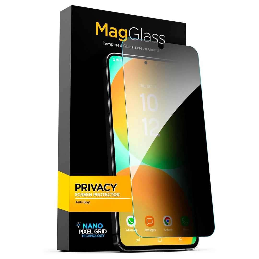 A render of the MagGlass Privacy Galaxy S24 FE screen protector