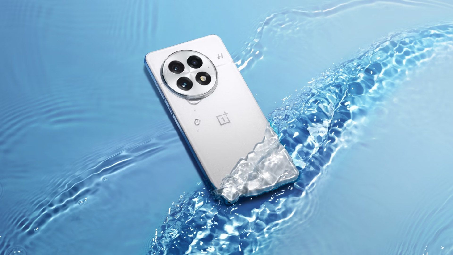 The OnePlus 13 in water