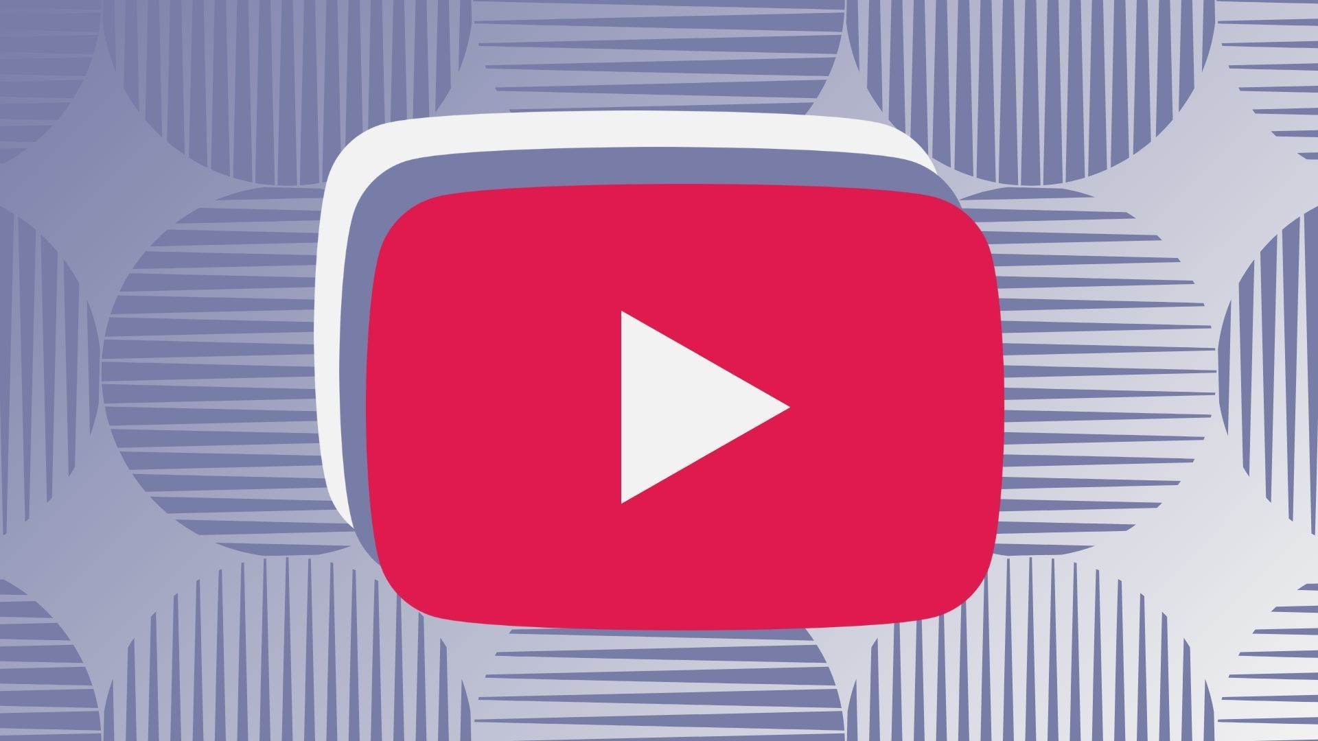 The YouTube logo in white, blue, and red over a geometric background.