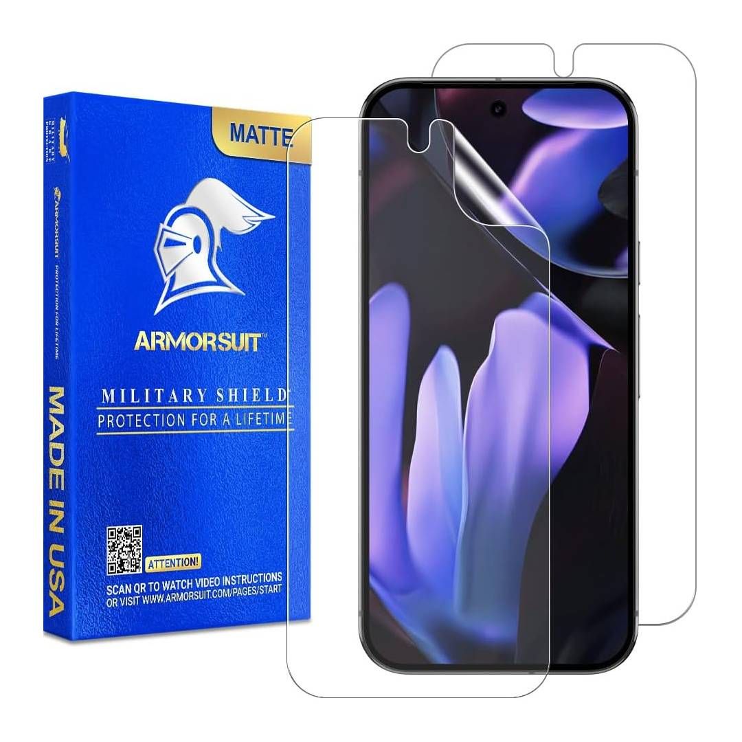 A render of the ArmorSuit MilitaryShield Matte screen protector for the Pixel 9 Pro XL