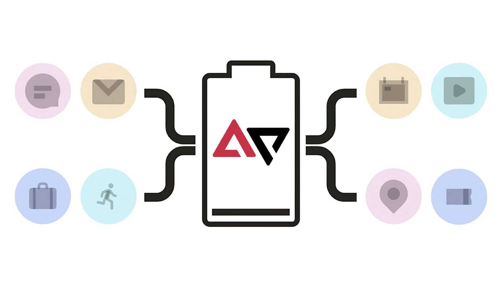 The Adaptive Charging illustration modified with the Android Police logo in the middle