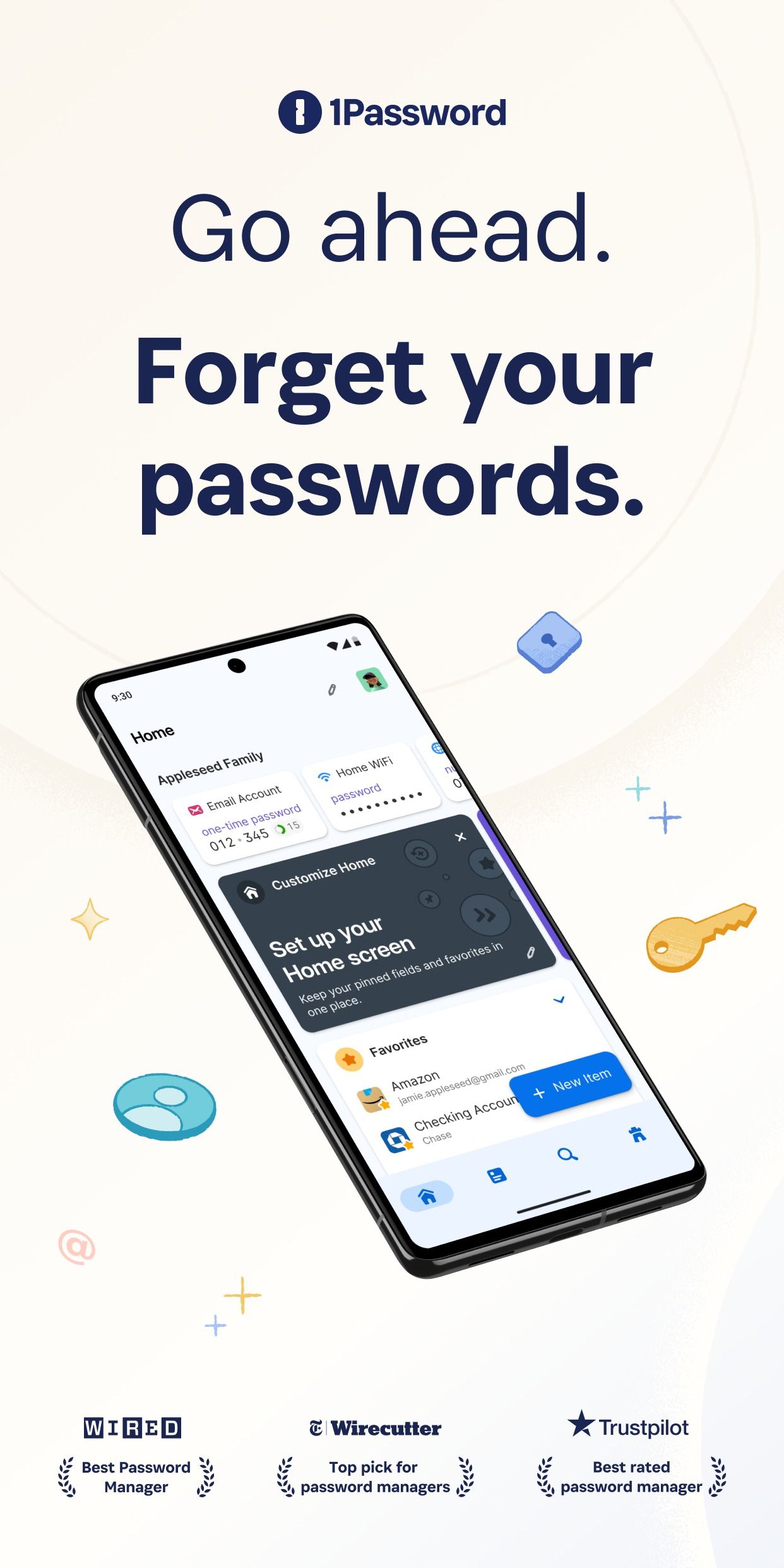 save passwords in 1Password