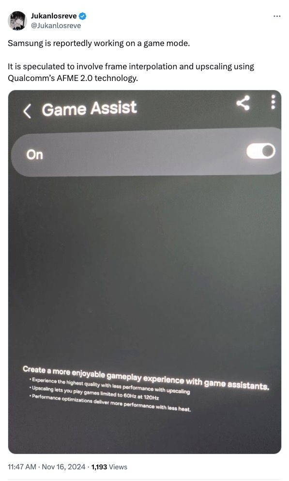 Samsung Game Assist