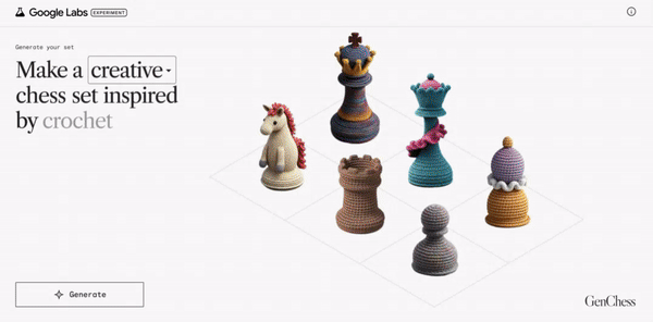 A GIF highlighting Google Labs' GenChess' capabilities.