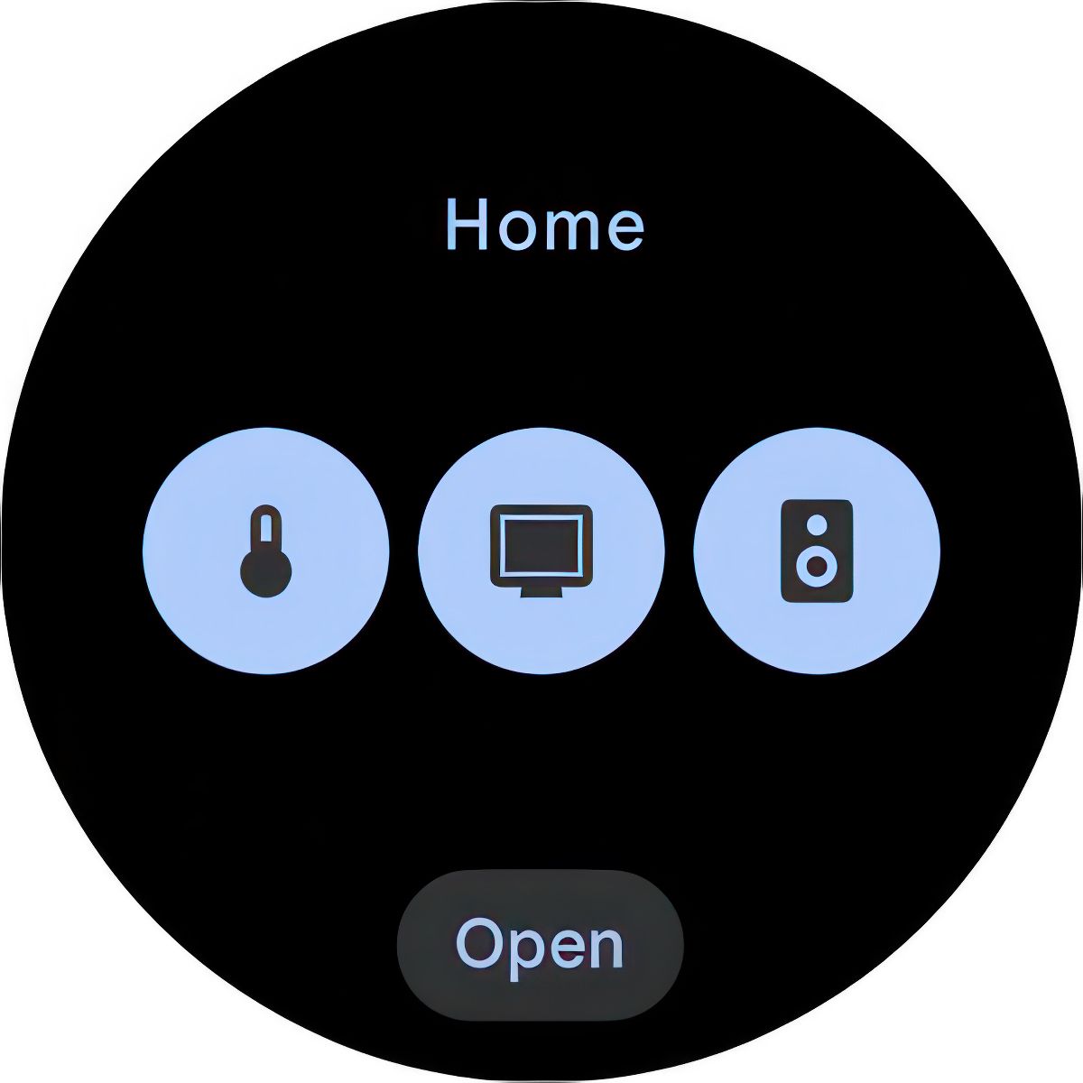 A screenshot of the Google Pixel Watch 3 Google Home tile.