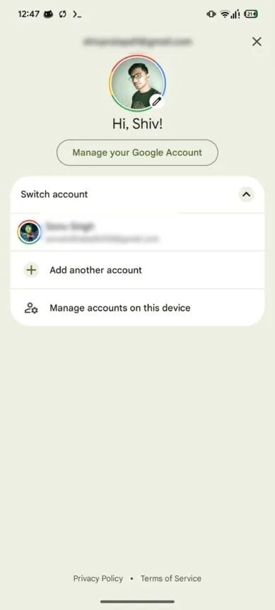 Google Keep account switcher new-AA