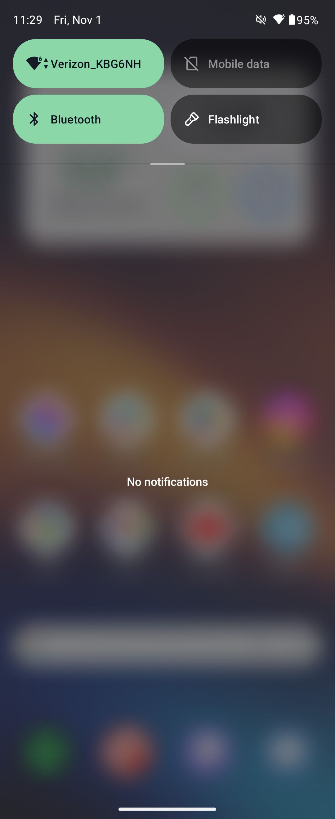 moto razr empty notifications shade 
