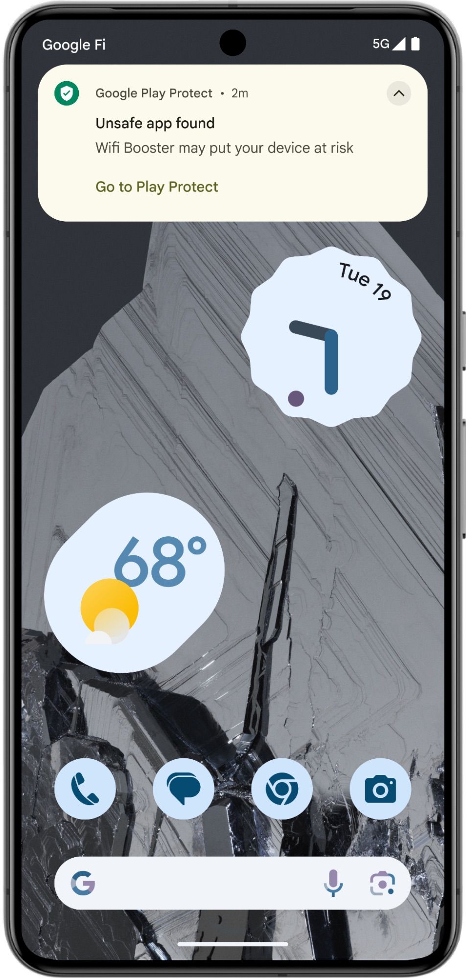 Play Protect sending a notification about a malicious app