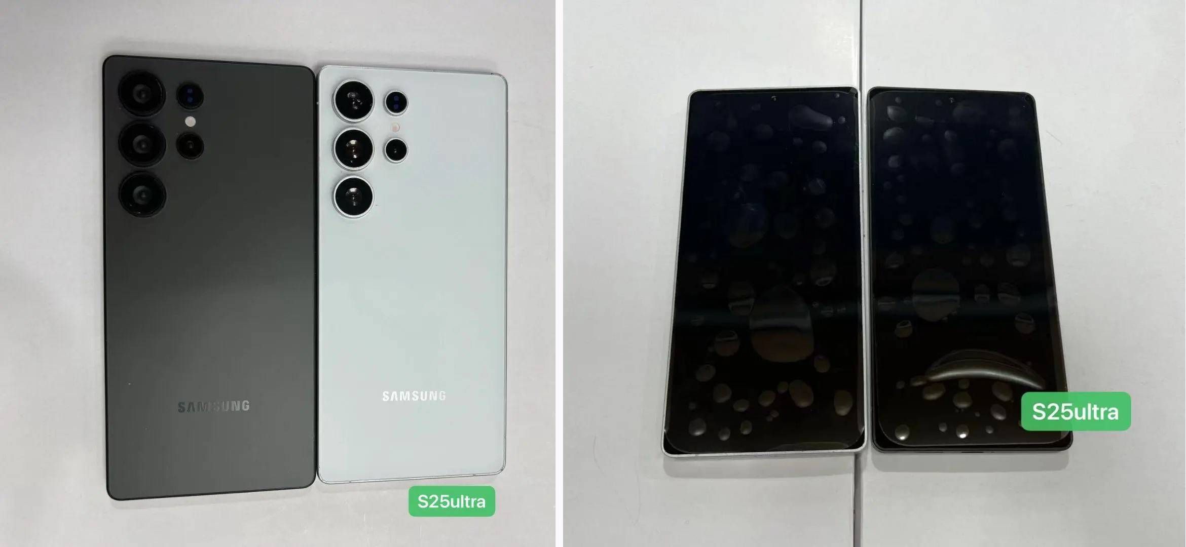 Reported dummies of Samsung's upcoming S25 Ultra.