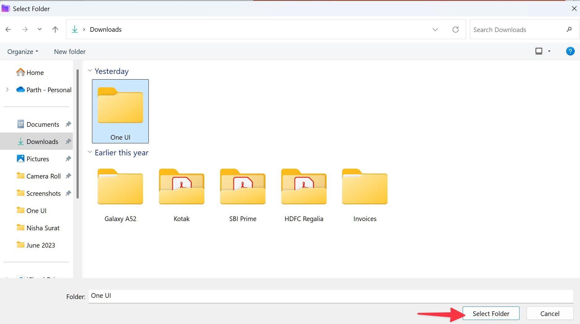 Select your local folder to sync with Proton Drive