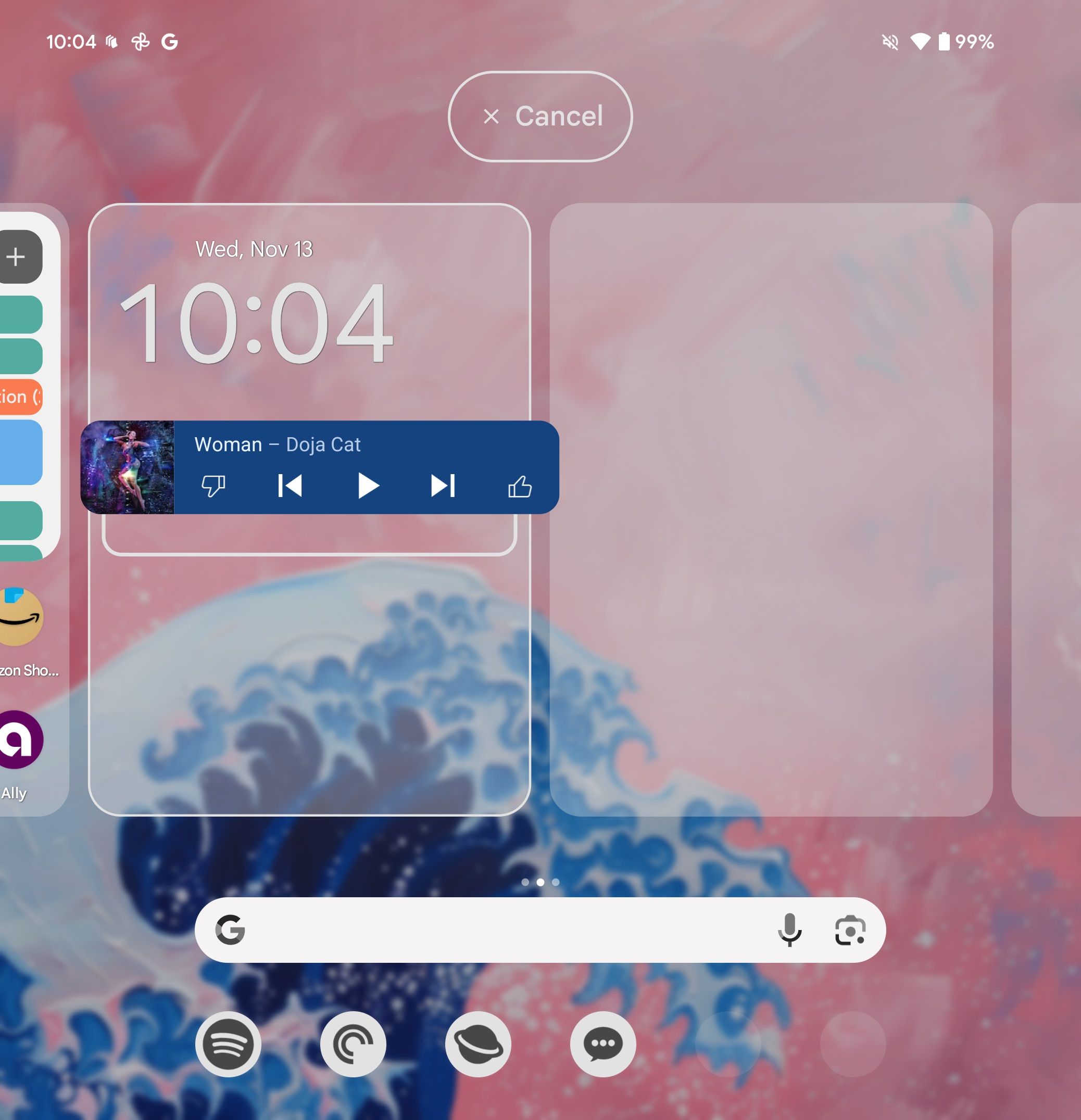 đặt widget trên Pixel 9 Pro Fold