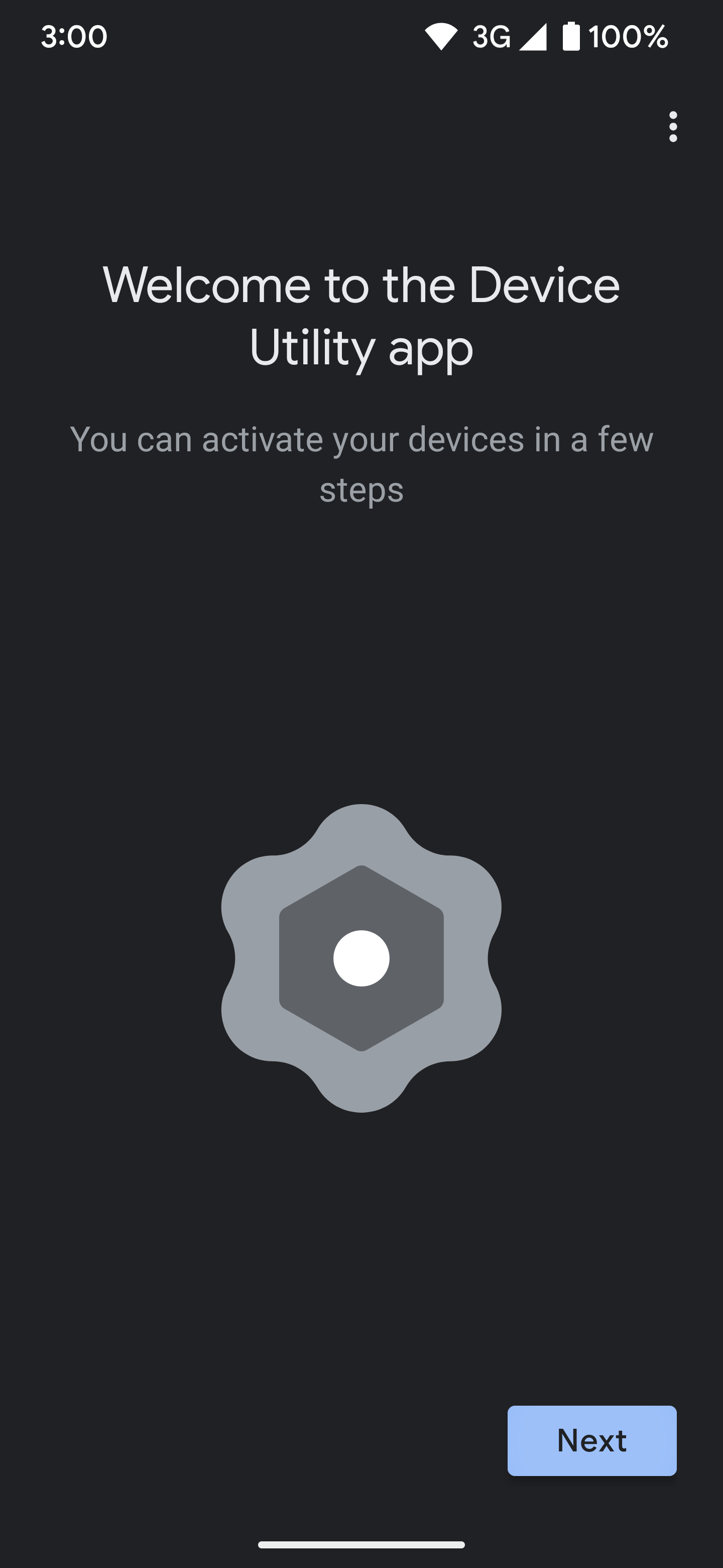 The main page for the Device Utility app to reactivate a Nest speaker.