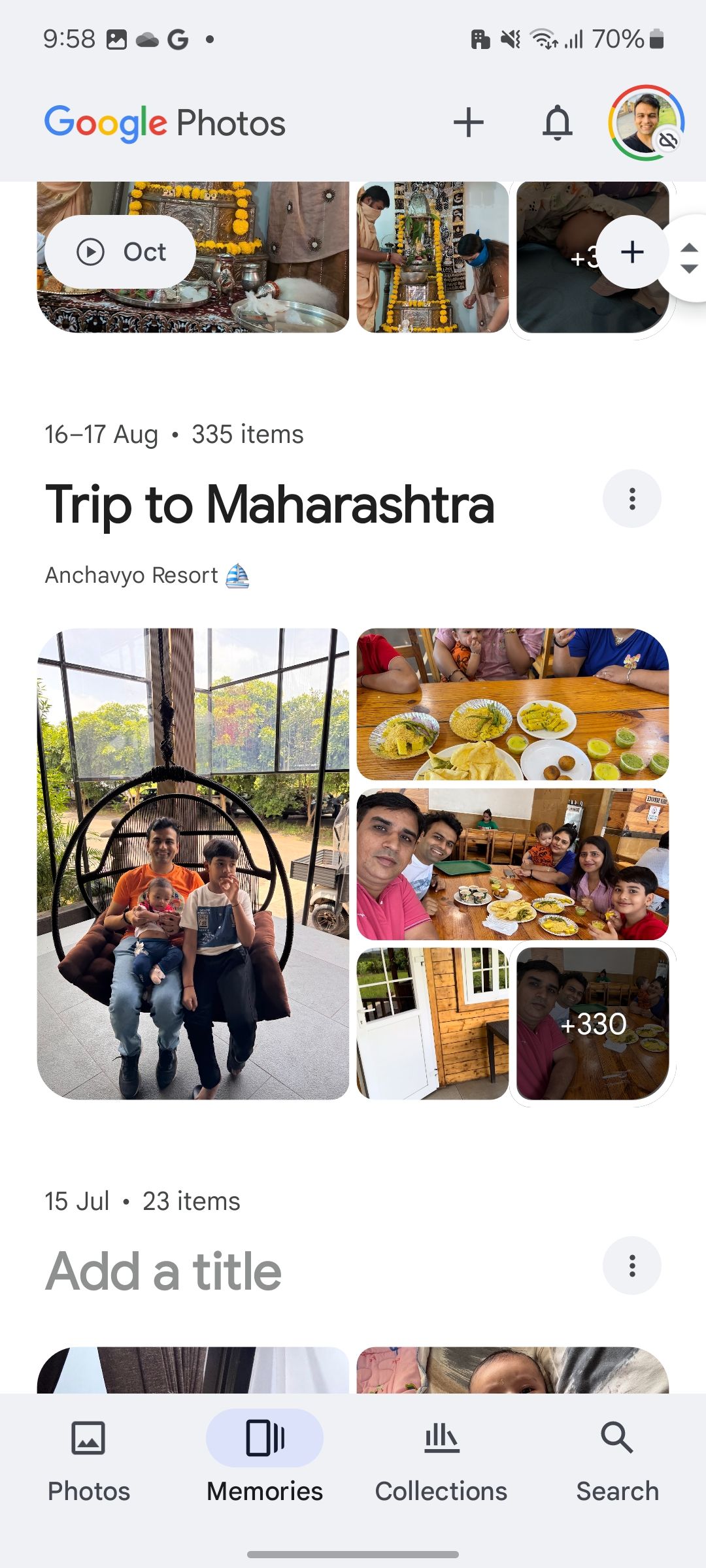 Add memories in Google Photos