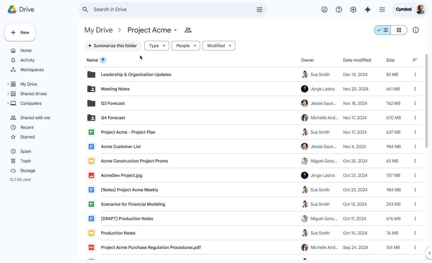 google drive gemini folder support anim