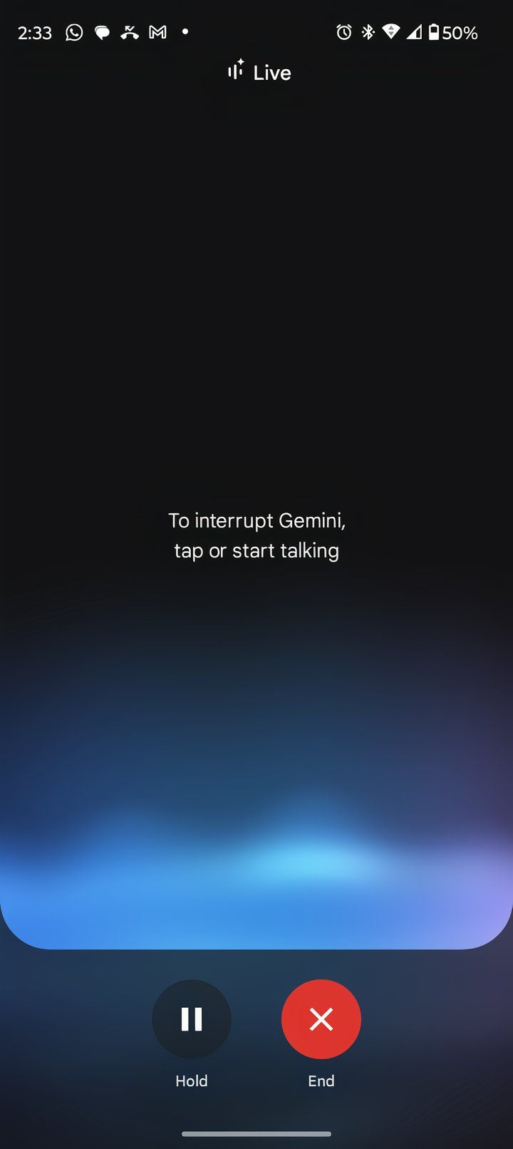 Voice communication is Gemini 2.0