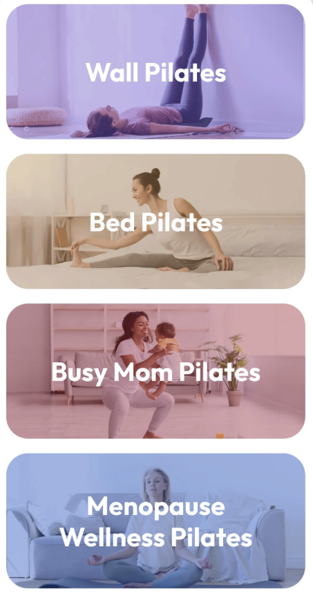 Pilates at Home Workout table of contents