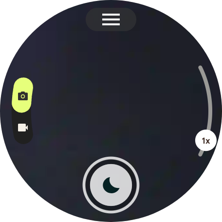 Camera app running on Pixel Watch