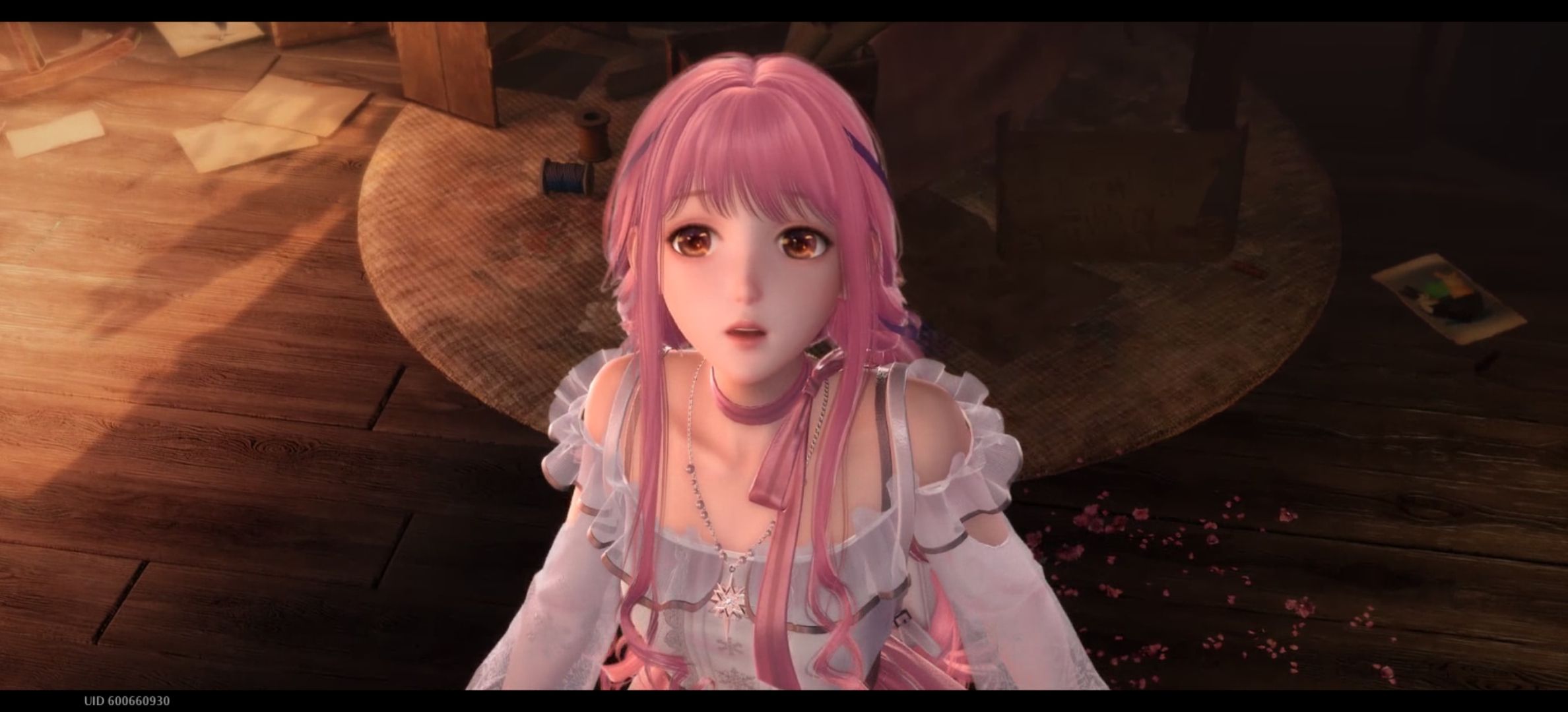 Expression of Nikki in a fully rendered cutscene in game