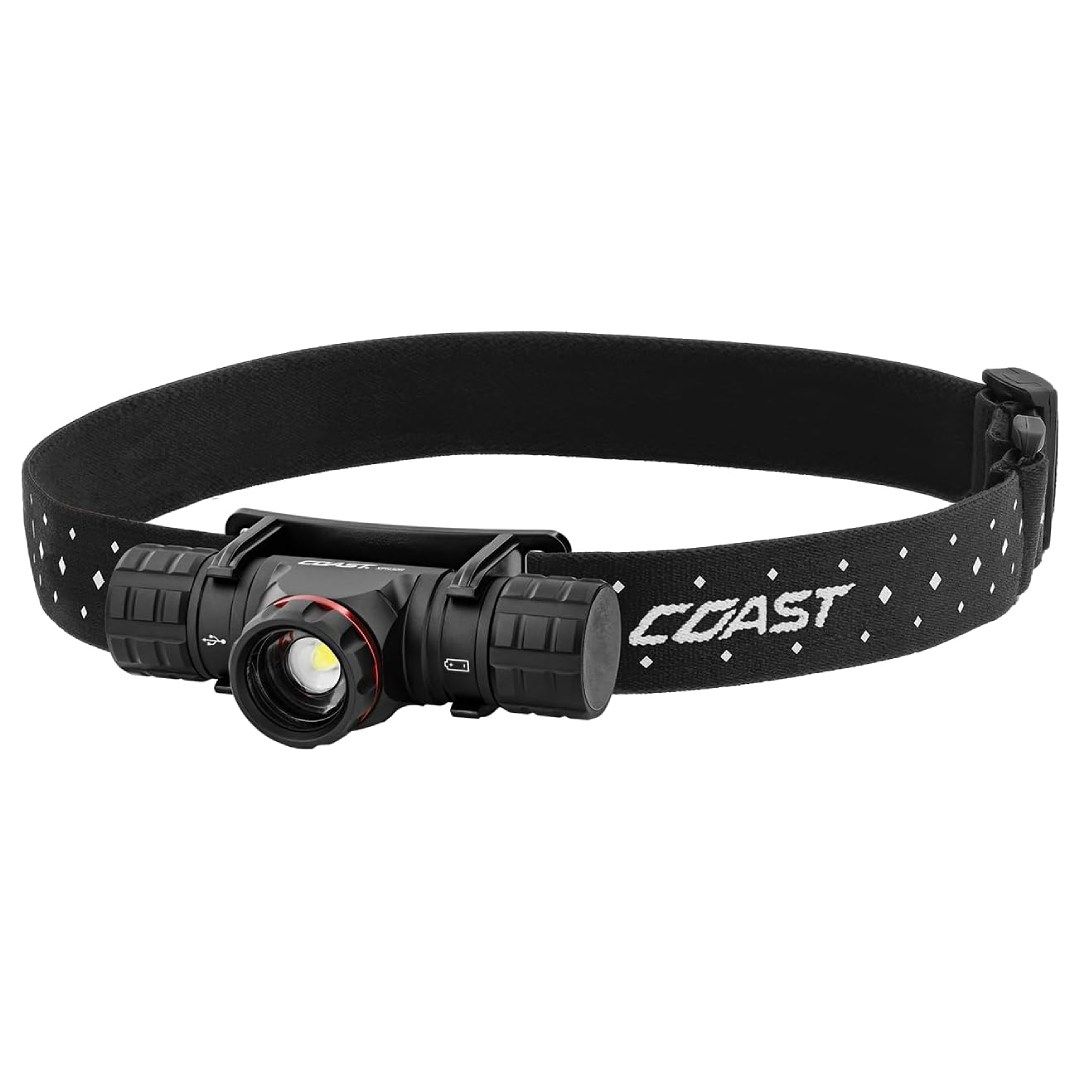 A render of the Coast XPH30R rechargeable headlamp.