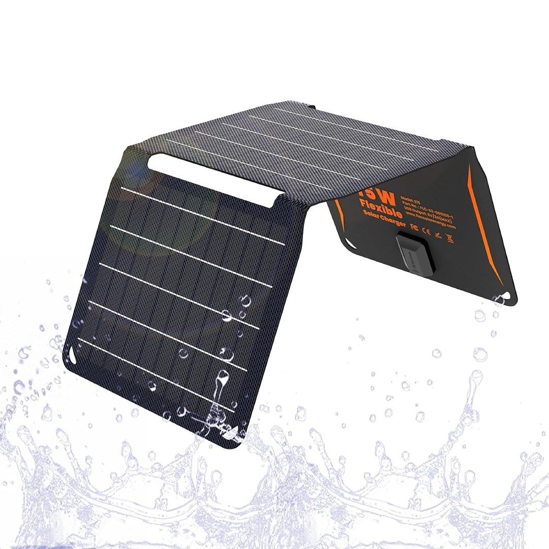 A render of the FlexSolar E15 portable solar panel.