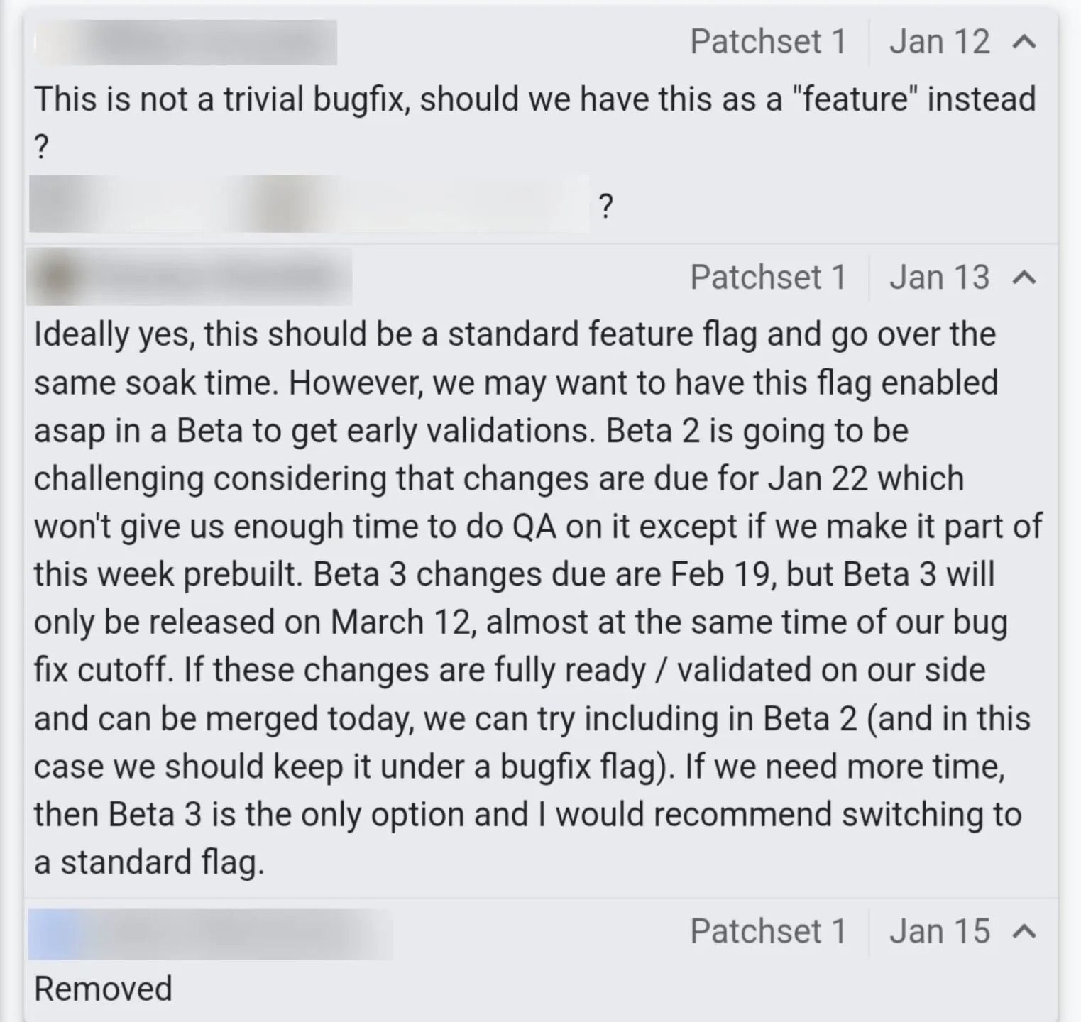 Googler Comment on Android Gerrit About A16 Beta