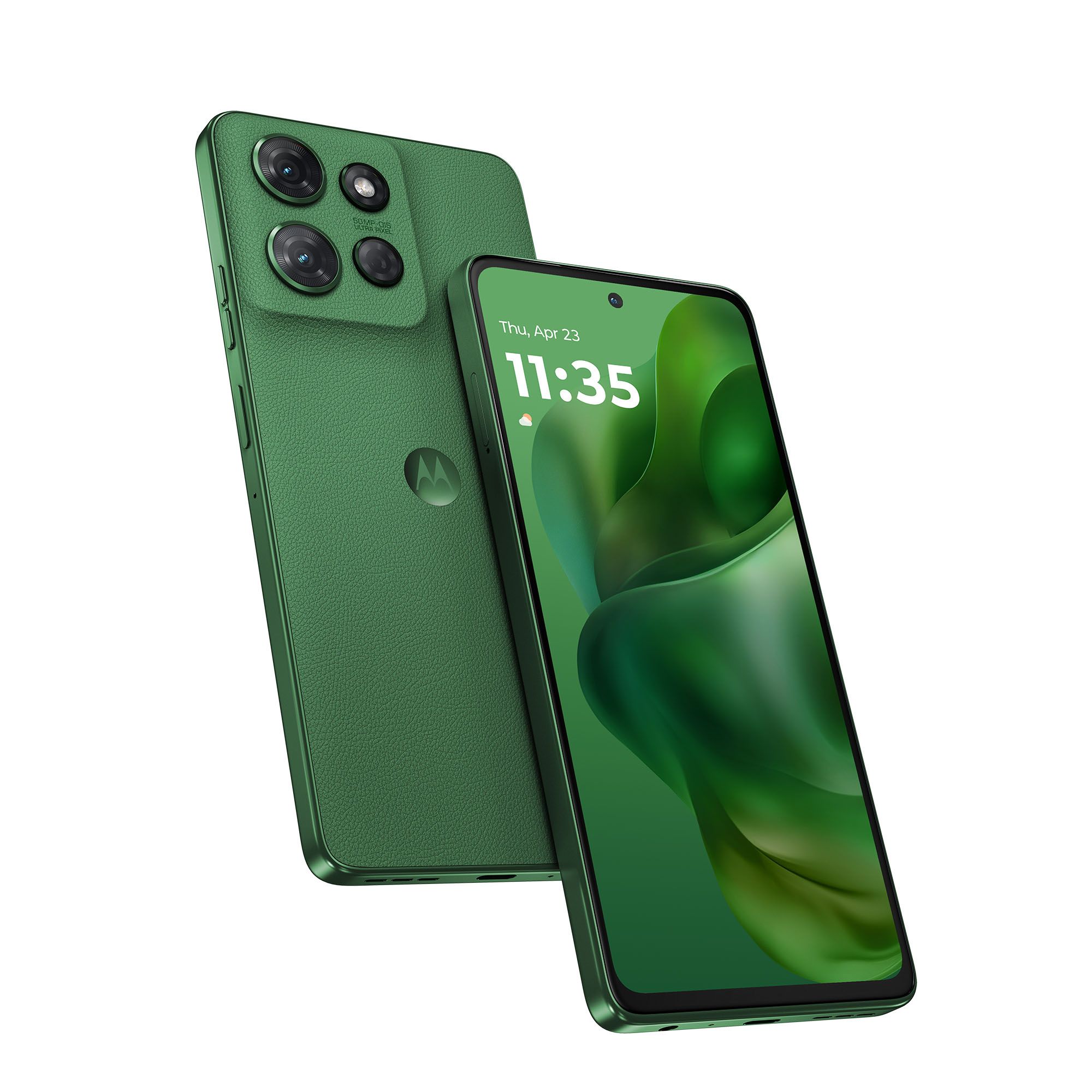 The Moto G Power (2025) in green.