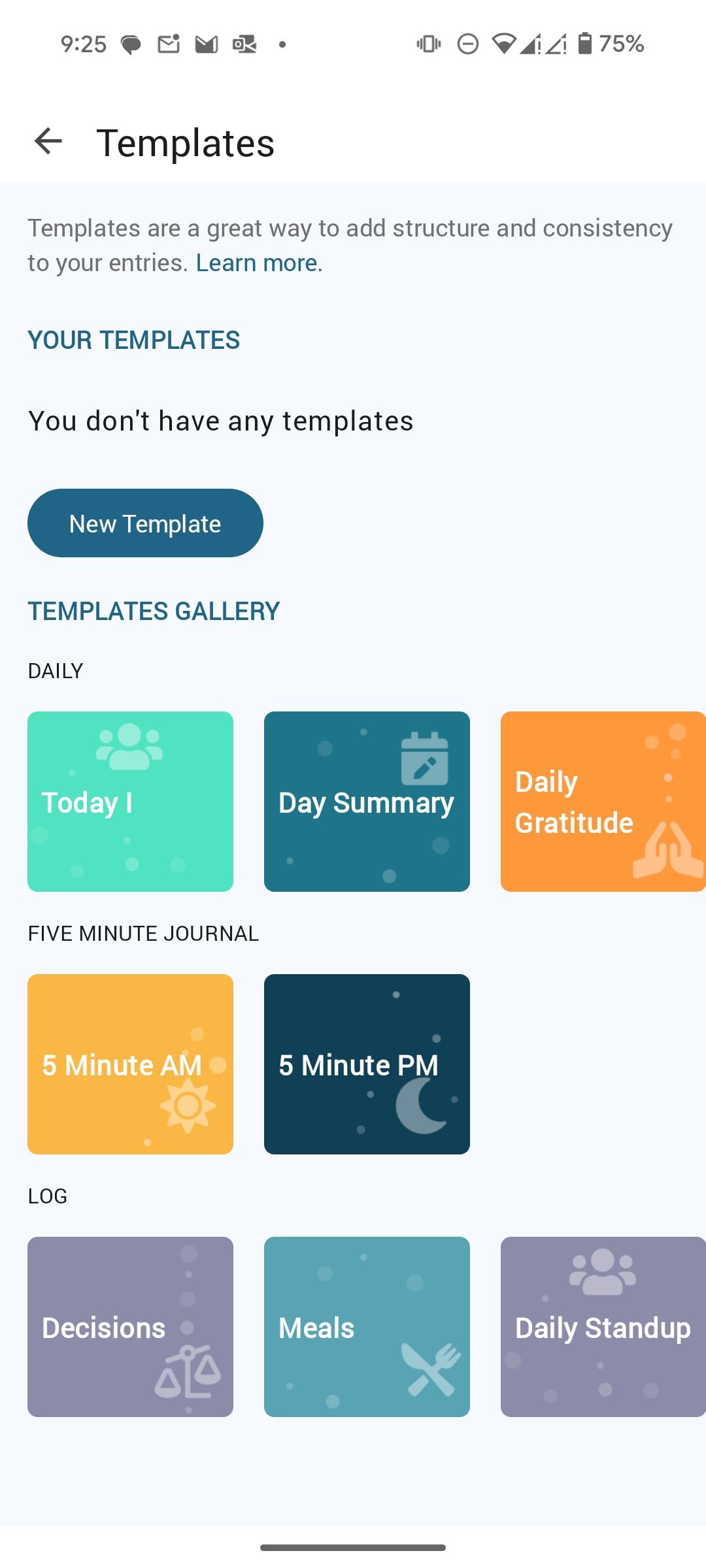 Day One templates