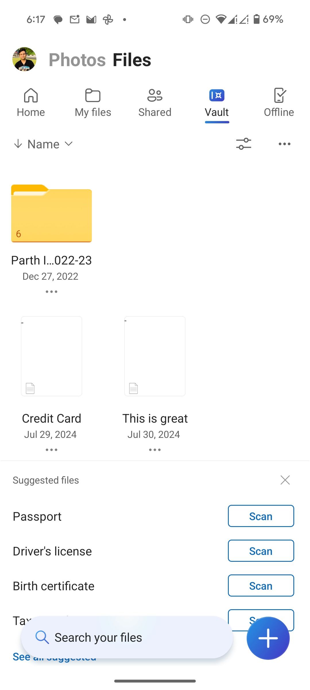 Check Personal Vault in OneDrive