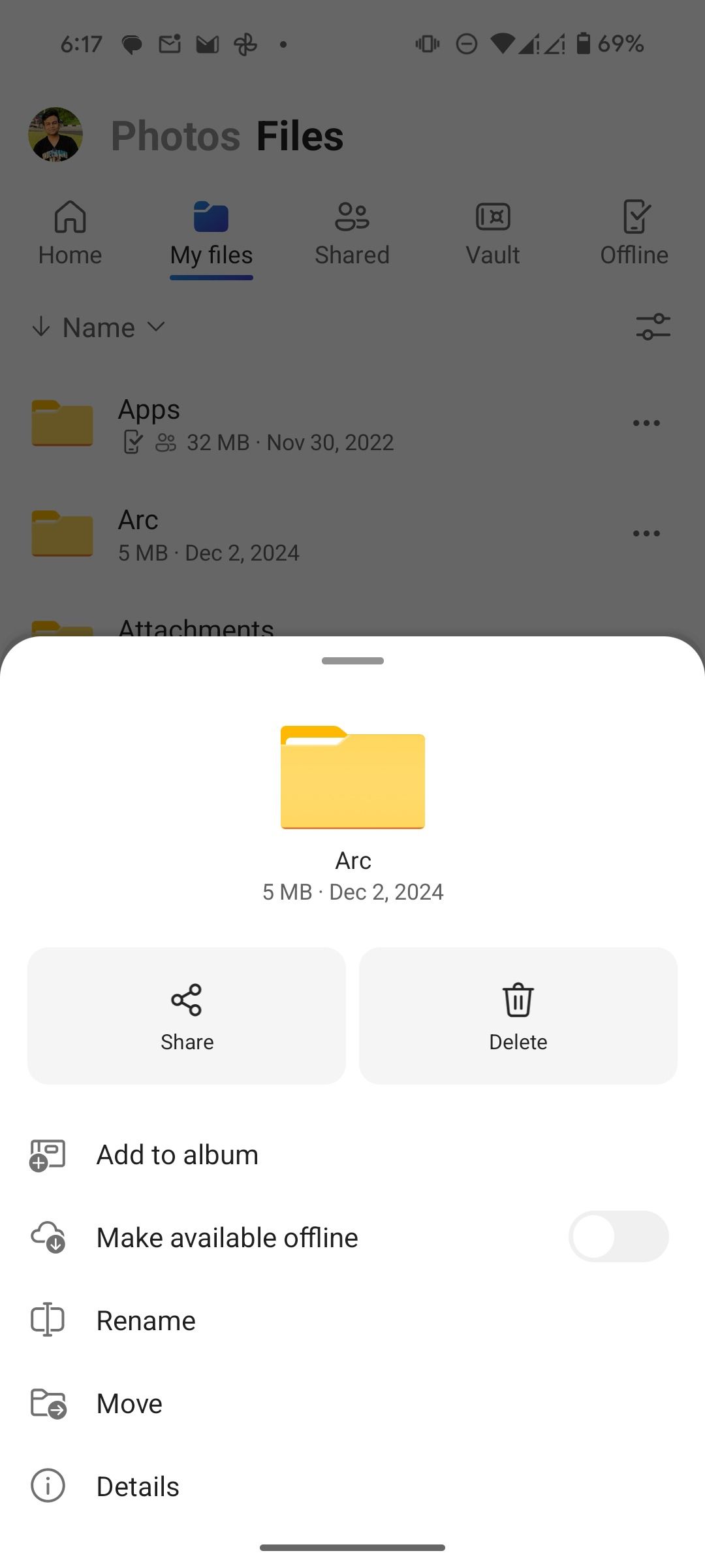 Share a folder in OneDrive