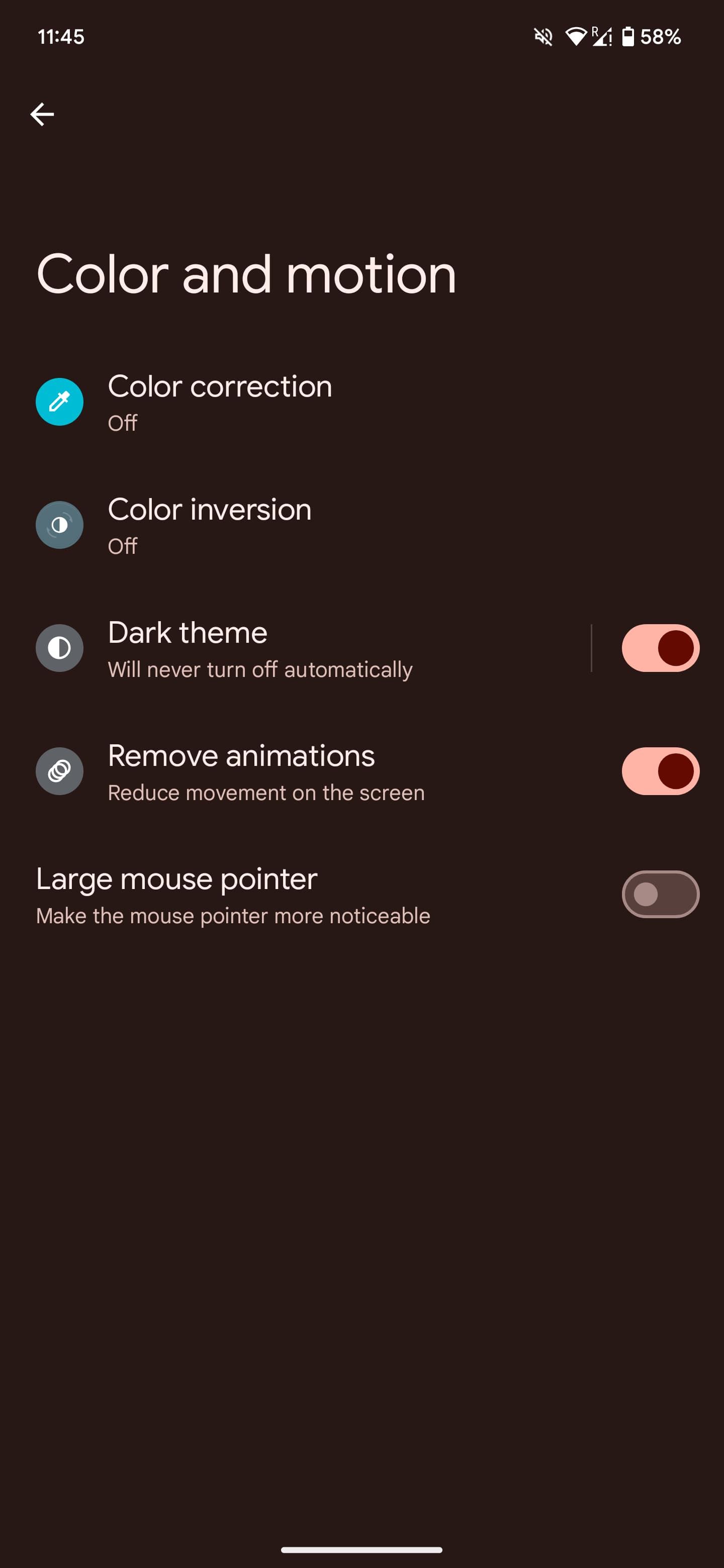 Tap the toggle next to Remove animations.