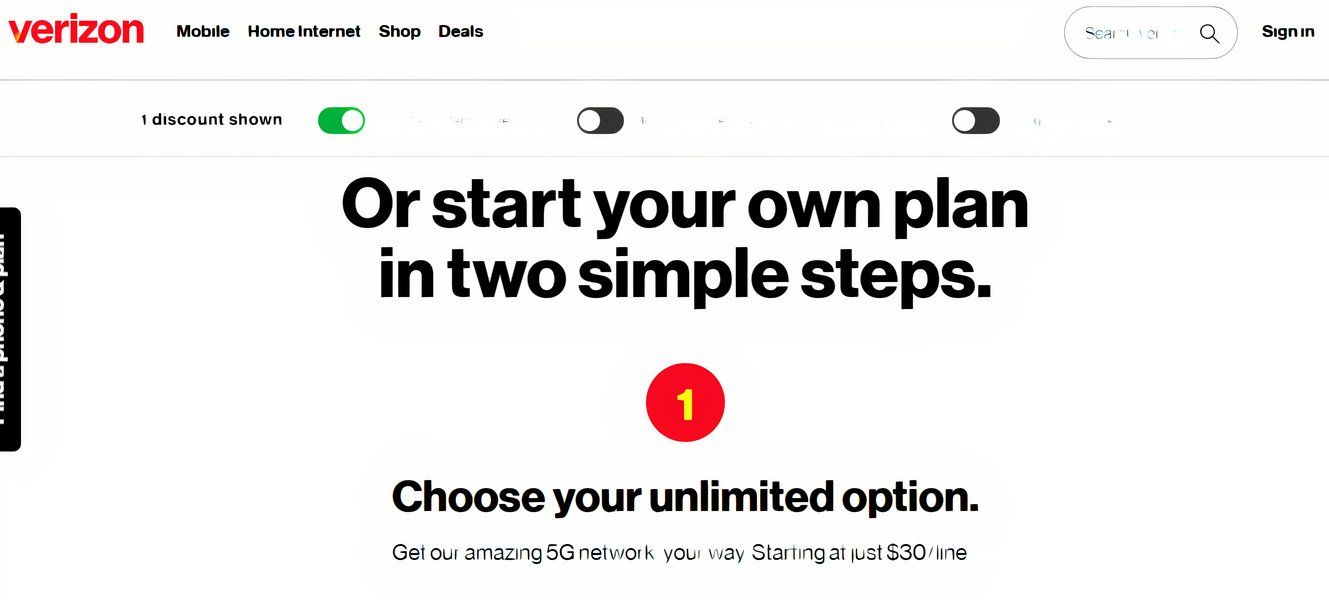 Build your own Verizon plan