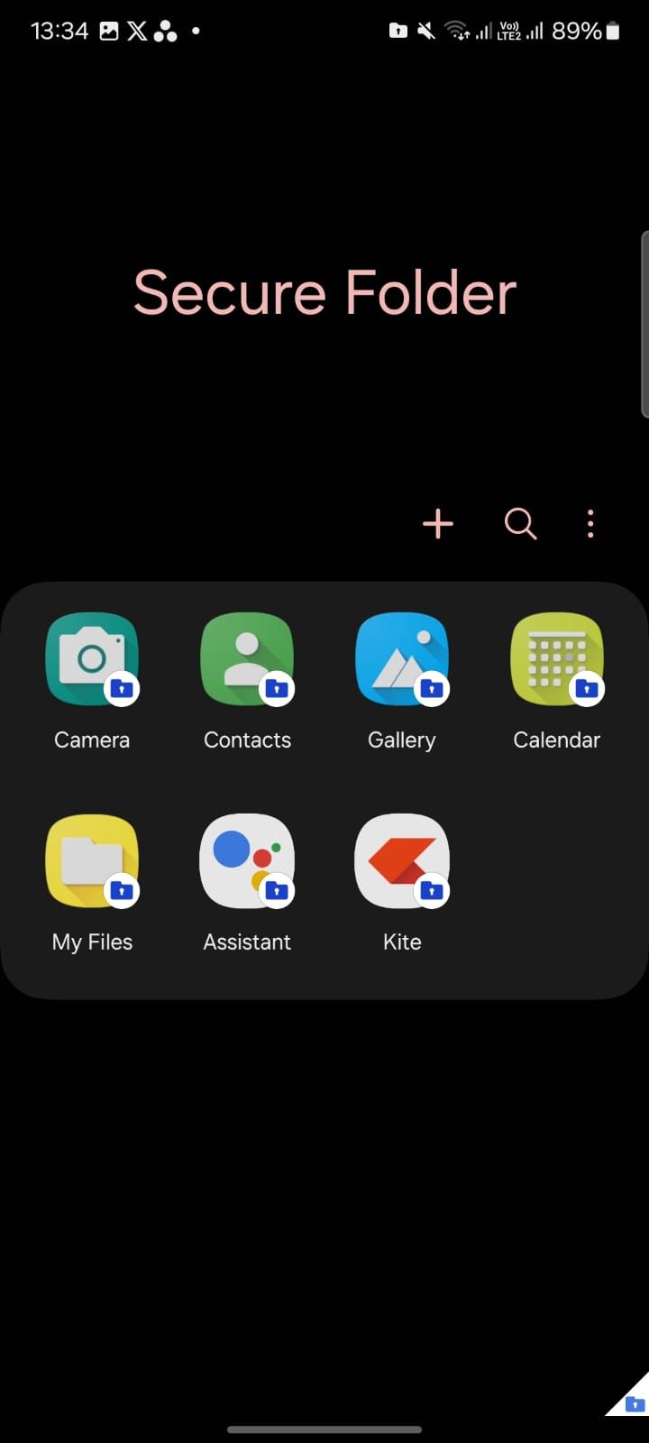 Screenshot showing Samsung Secure Folder