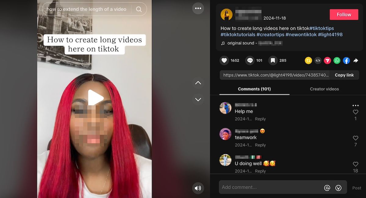 Video tutorial on how to upload long videos on TikTok