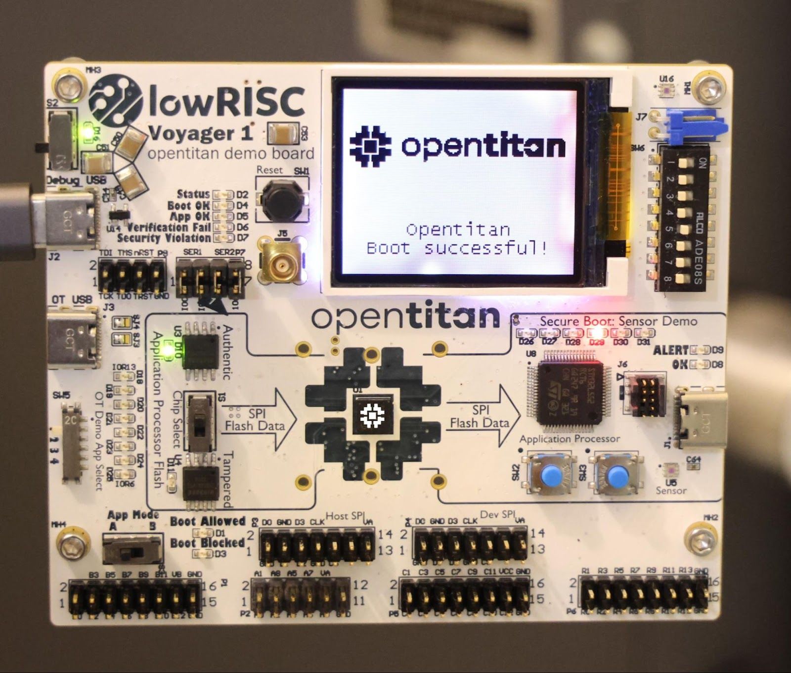 Hình ảnh của chip OpenTitan.